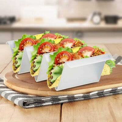 White Plastic Taco Holders Set of 4 A59836