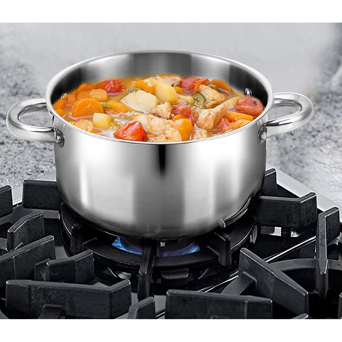 5-Quart Stainless-Steel Dutch Oven with Glass Lid H39859