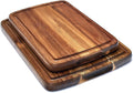 Acacia Wood Cutting Board Set of 2 with Juice Groove T235326