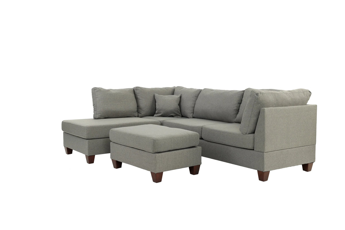 3 Pcs Sectional Sofa Set Gray L80440
