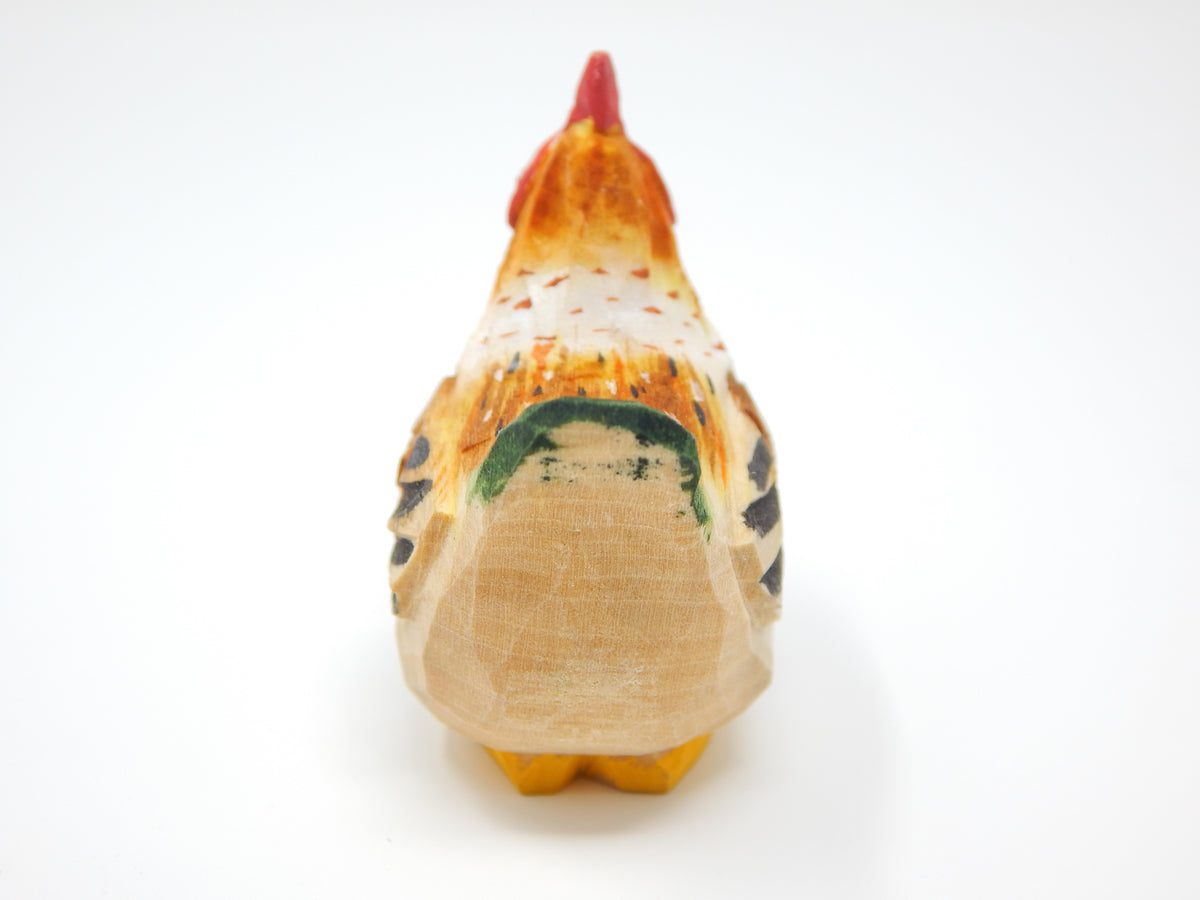 Brown Hen Handmade Wooden Chicken Carved Ornament K4171