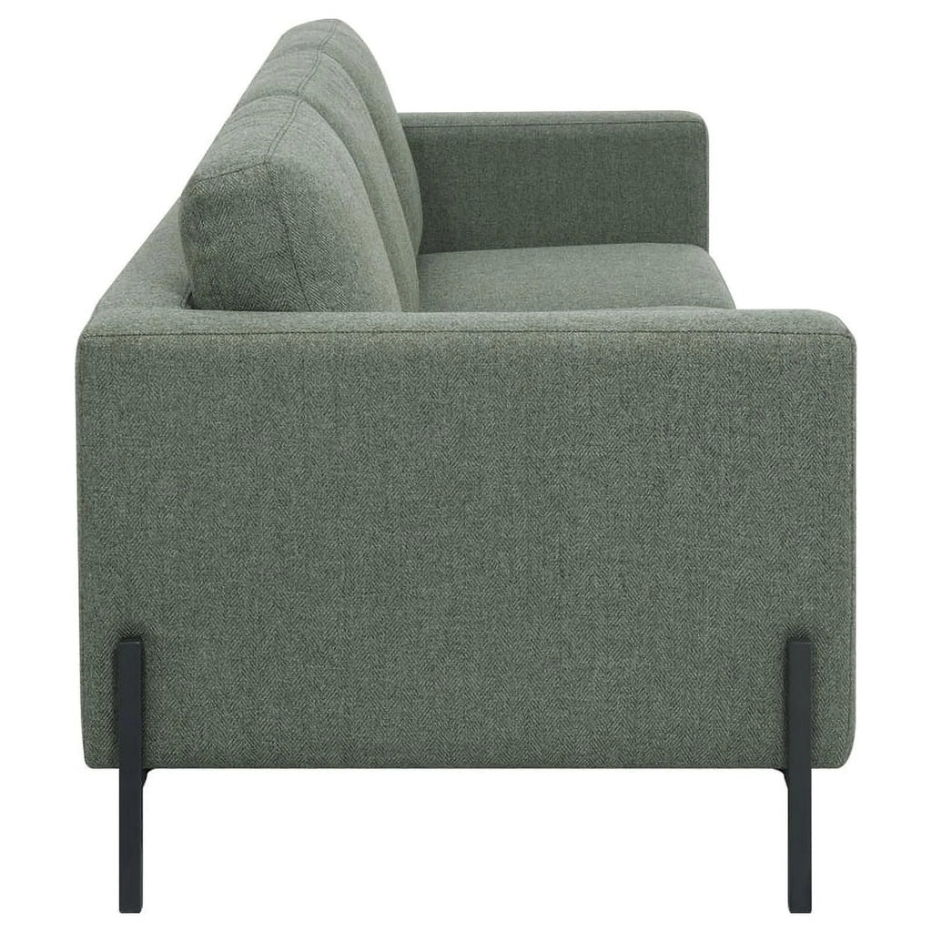 Sage Upholstered Fabric Sofa with Track Arms N666926