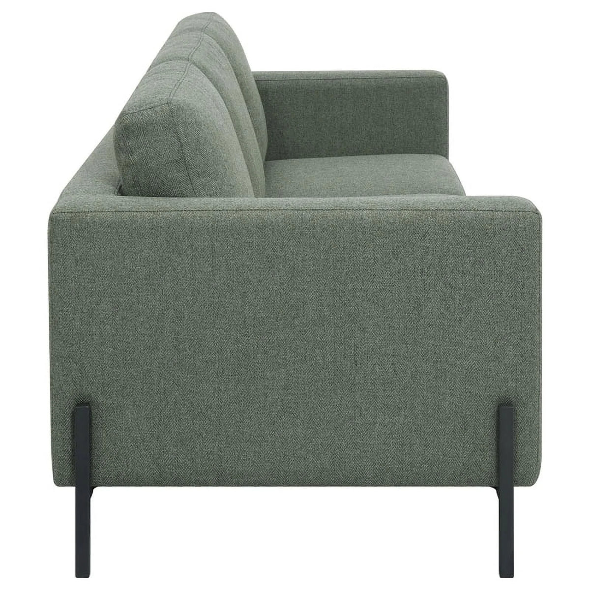 Sage Upholstered Fabric Sofa with Track Arms N666926