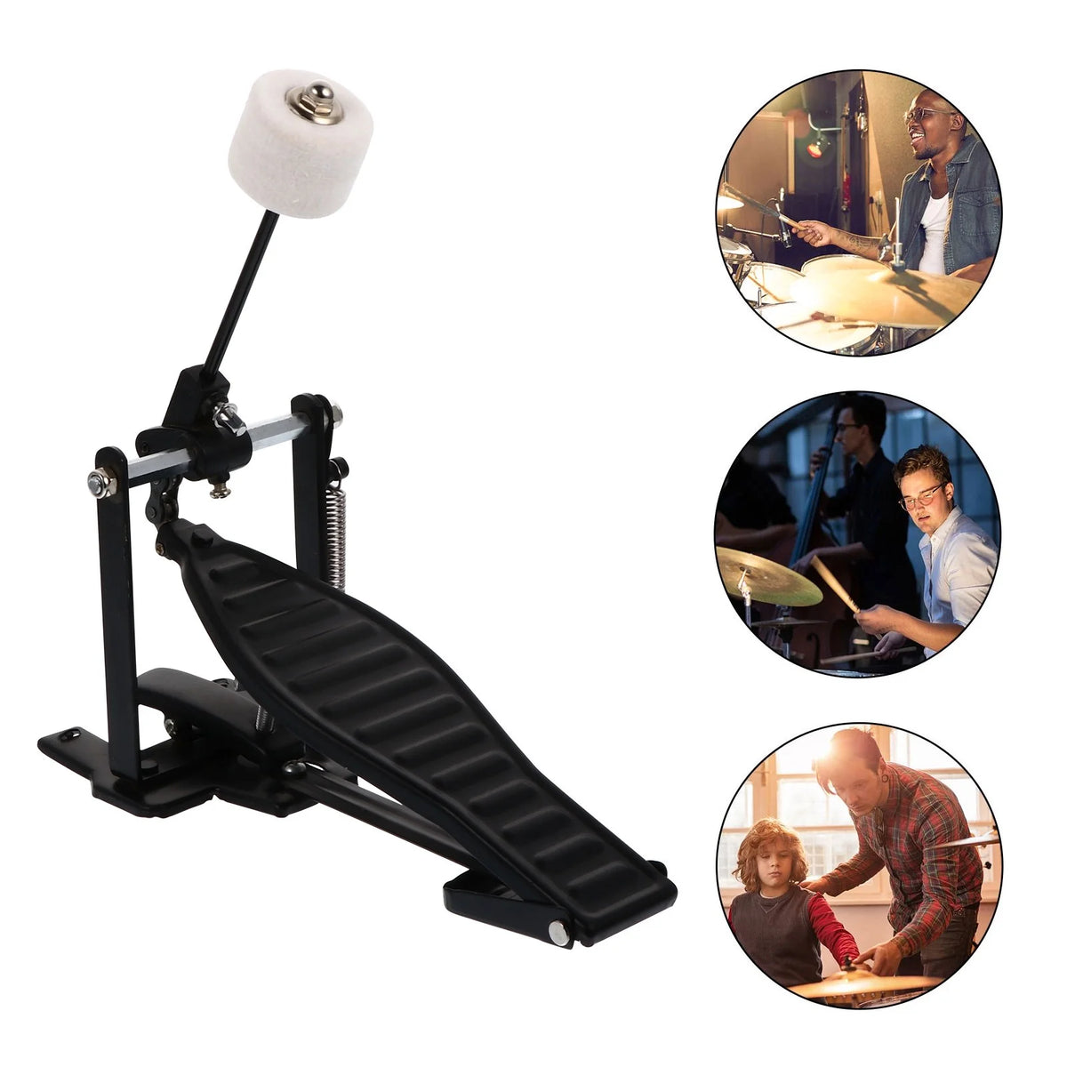 Drum Pedal Bass Beater Kick Spring Electric Drums Foot Set Exercise Parts Chain Drive Accessory S5267