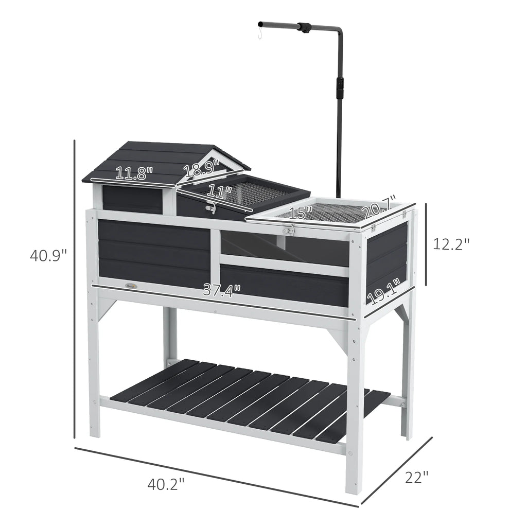 Gray Tortoise Habitat with Adjustable Lamp Holder T902656