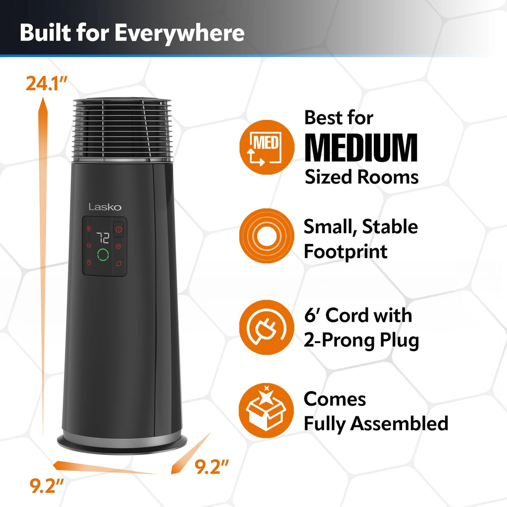 24" 1500W Oscillating Ceramic Space Heater H690