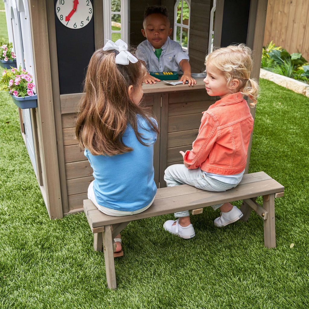 Wooden Outdoor Playhouse with Kitchen B672
