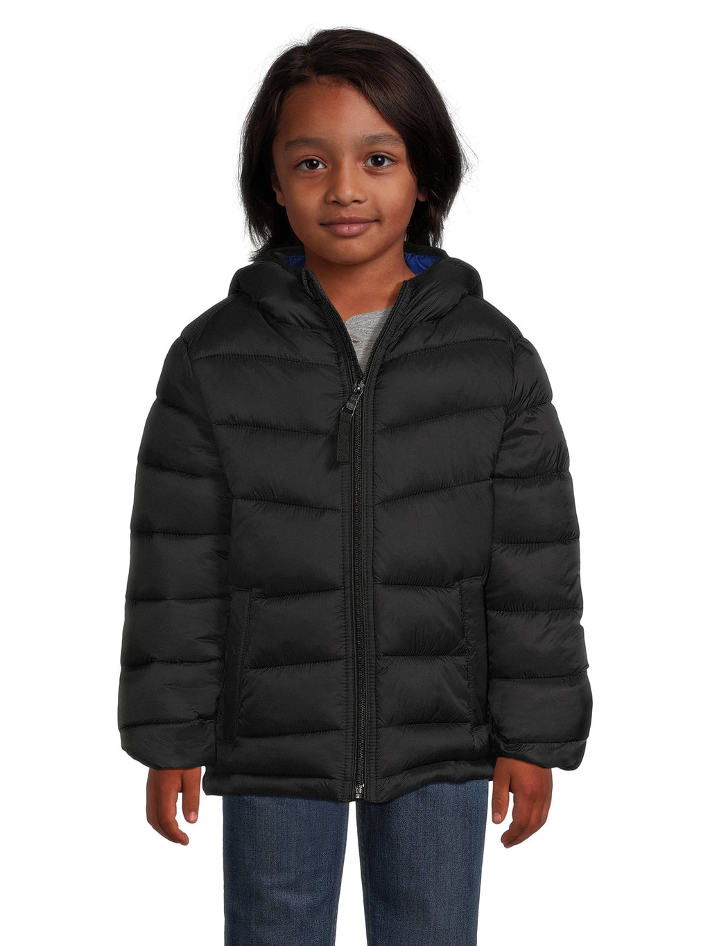 Boys Packable Puffer Jacket with Hood G3196