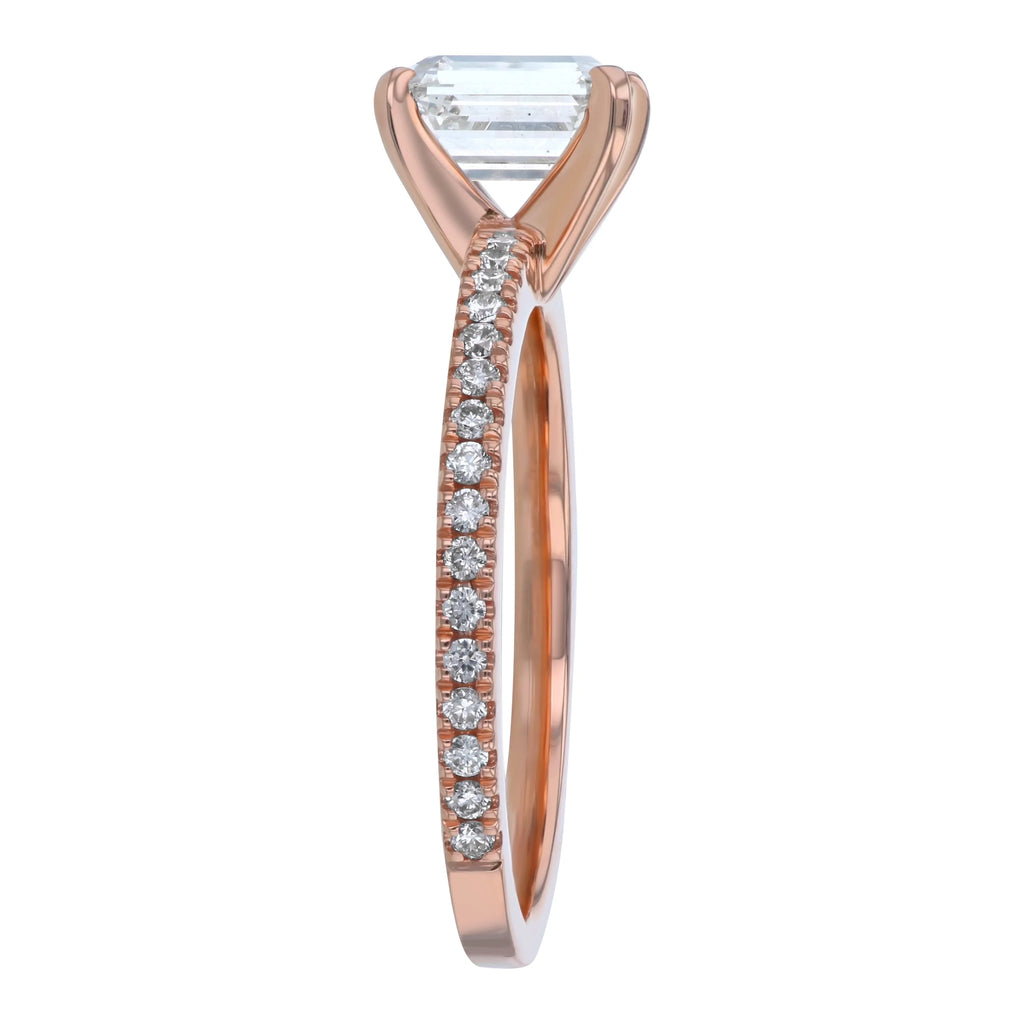 Emerald-cut Diamond Engagement Ring F1604