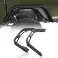 2Pcs Steel Rear Flat Wheel Fender Flares Guard Black V2986