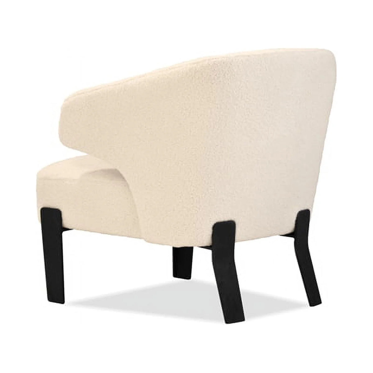 Cream Fabric Arm Chair with Black Powder Coated Legs L464921