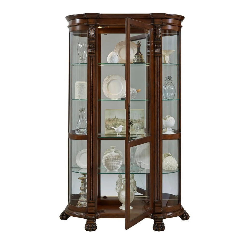 Curved End Curio Cabinet A1267