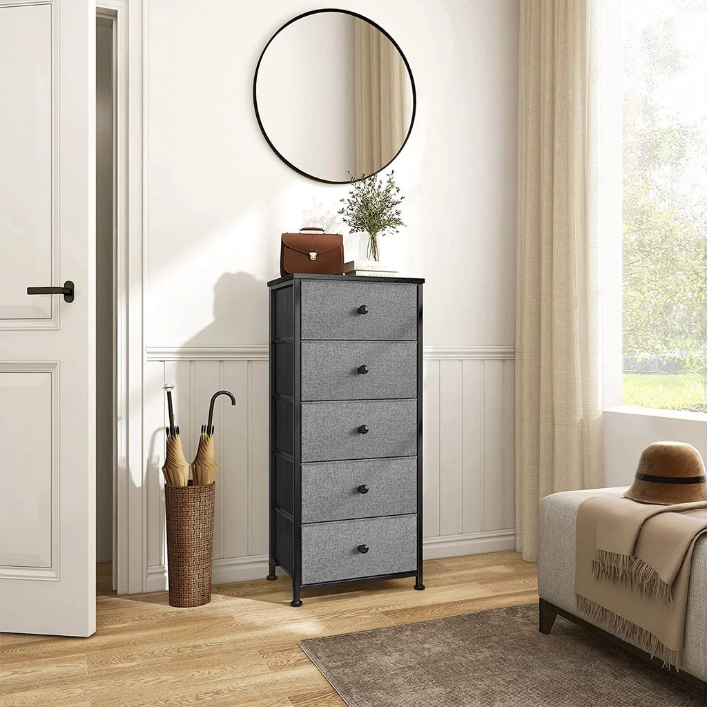 5 Drawer Narrow Tower Dresser with MDF Top E82178
