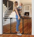 White Adjustable Walk Through Baby Gate X279