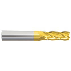 9/16x22 x 3-1/2x22 x 1-1/4x22 Square End Mill, 4 Flute, Solid Carbide P6780