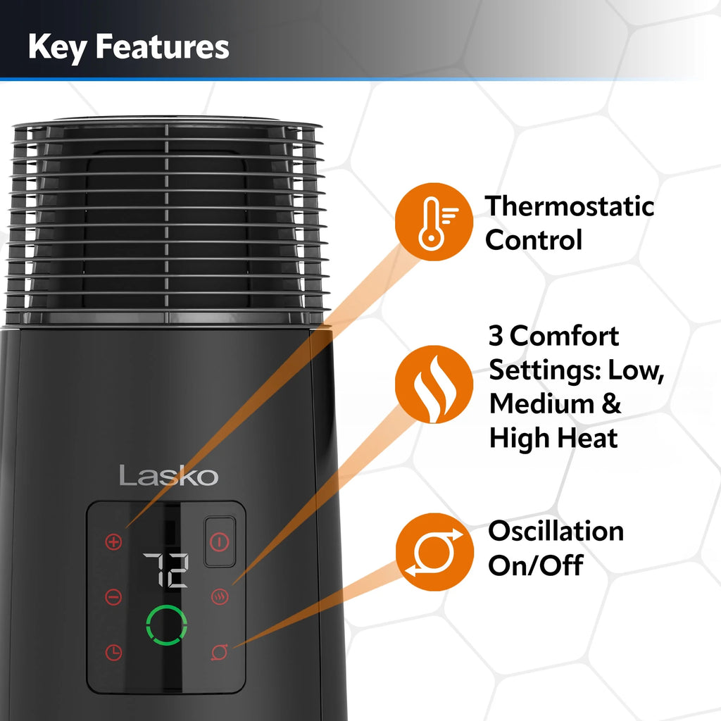 24" 1500W Oscillating Ceramic Space Heater H690