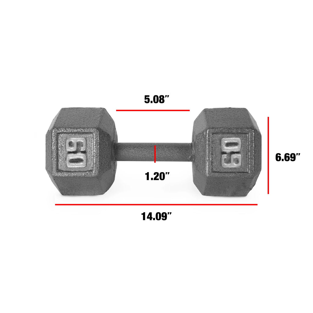 15lb Cast Iron Hex Dumbbell V221
