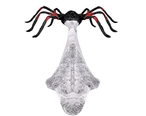 LED Red and Black Jumping Spider Animatronic 21 Inches U853059