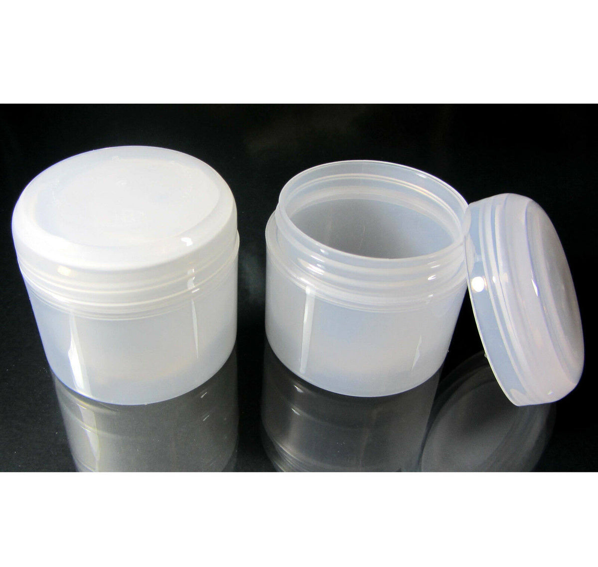 24 Cosmetic Jars Double Wall Plastic Containers with Dome Cap I122
