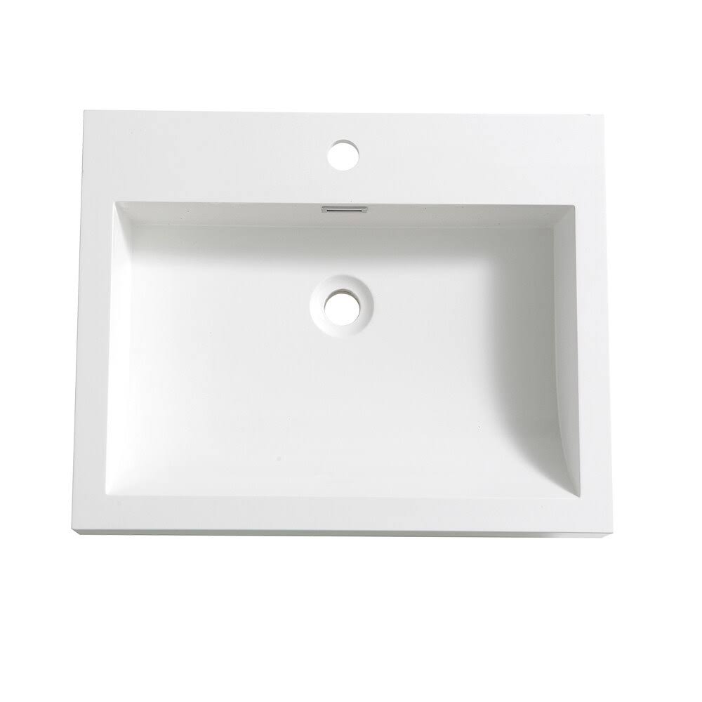 White Integrated Sink with Countertop Y712269