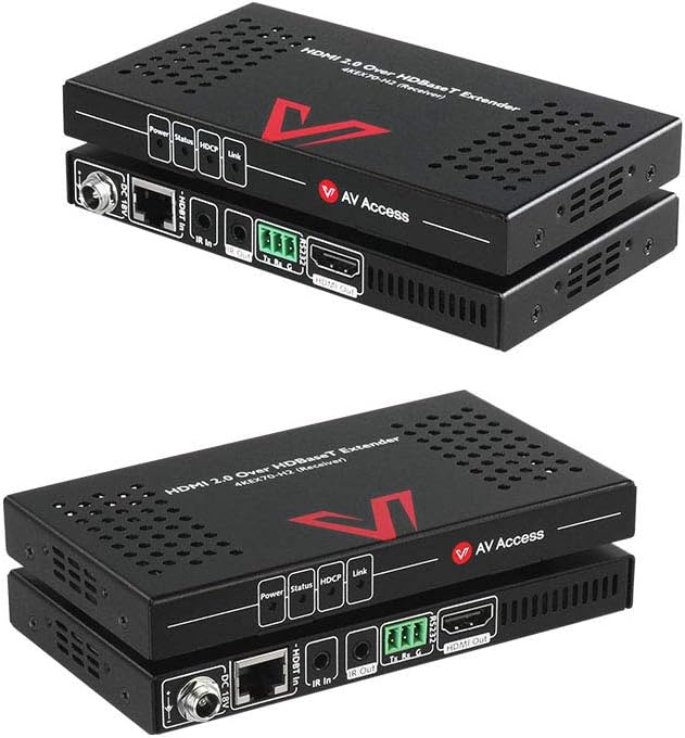 HDMI 2.0 HDBaseT Extender Over Cat5e/6a/Cat7 4K@60Hz 130ft PoE IR RS232 HDCP2.2 HDR CEC EDID T742