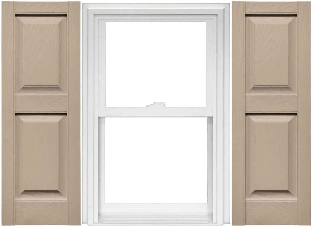 Raised Panel Vinyl Shutters 1 Pair 14.75 x 59 Classic Blue Z80687
