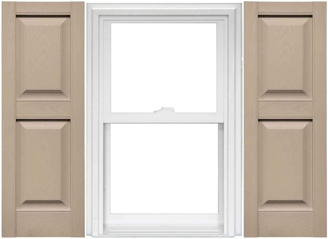 Raised Panel Vinyl Shutters 1 Pair 14.75 x 59 Classic Blue Z80687