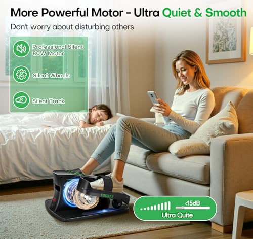 Under Desk Elliptical Leg Exerciser with Touch Screen and Remote Control A786
