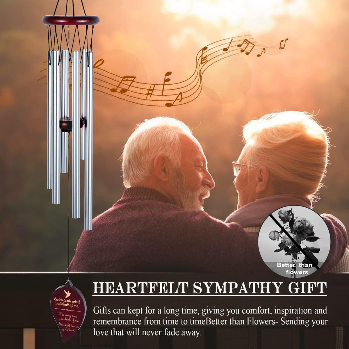 Sympathy Wind Chimes, 26 Inches, Pack of 2 A941