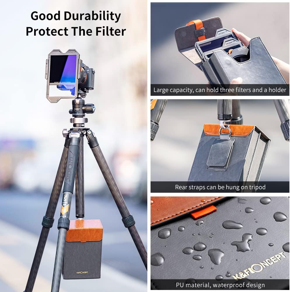Square Filter Holder System Kit with 95mm Circular Polarizer, Square GND8 Filter, ND1000, and 4 Filter Adapter Rings S1725