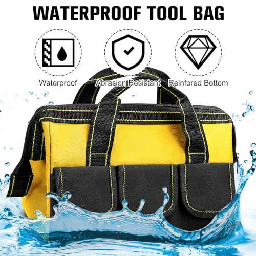 6 Pcs Heavy Duty Tool Bag with Hard Bottom S950