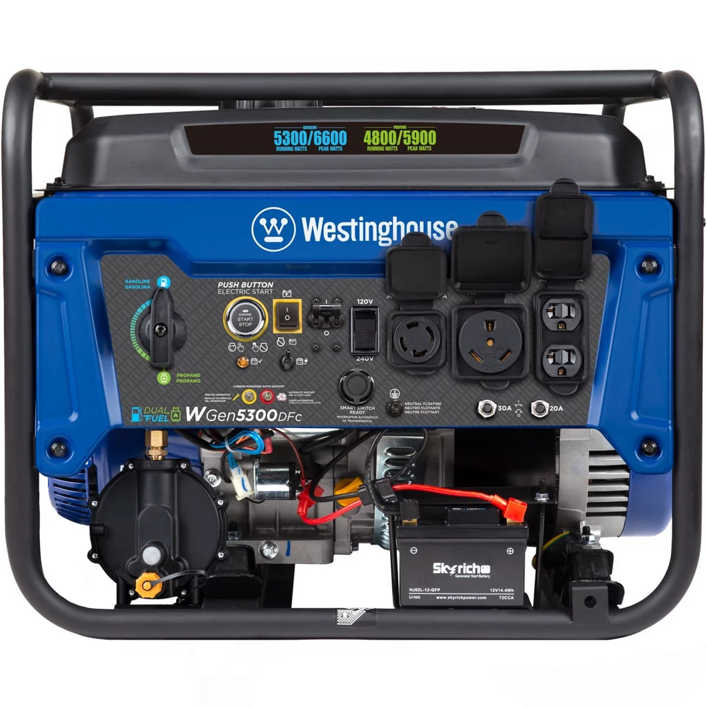 6600 Peak Watt Dual Fuel Portable Generator U7362