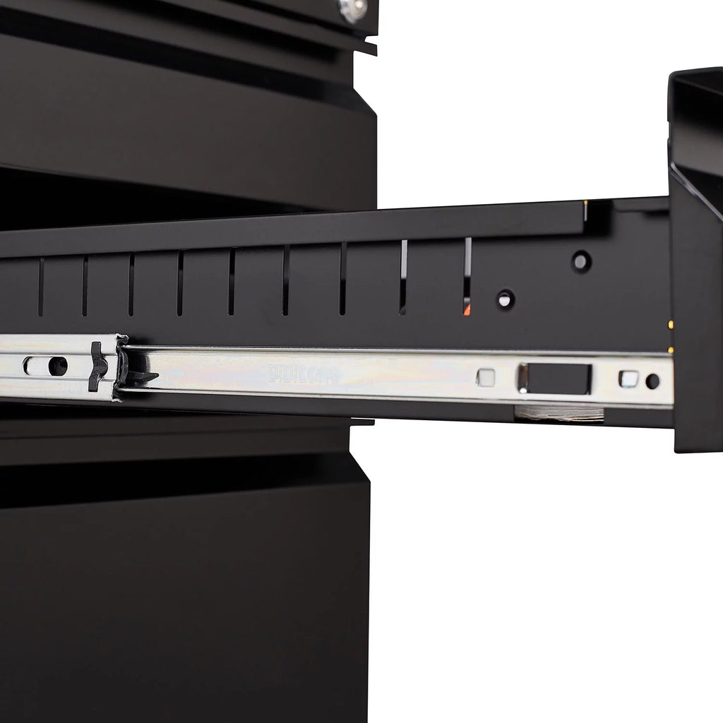 3 Drawer Black Metal File Cabinet with Lock P96022