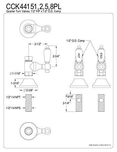 Polished Chrome Straight Stop Shut Off Valve M443