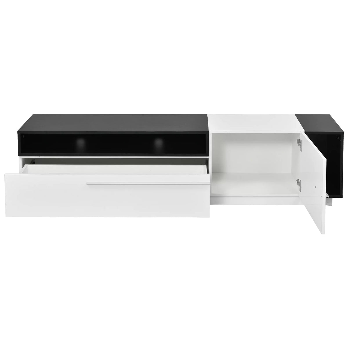 White High Gloss TV Stand with Storage Drawer Y301