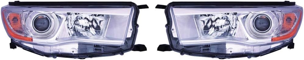 Headlight Assembly Pair for Toyota Highlander 2014 2015 2016 J40346