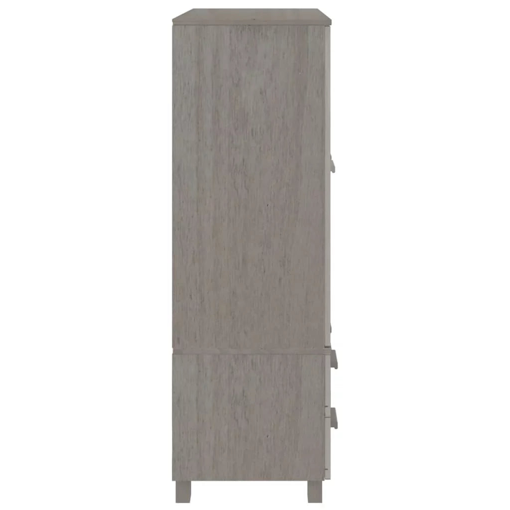 Light Gray Solid Wood Pine Wardrobe M138