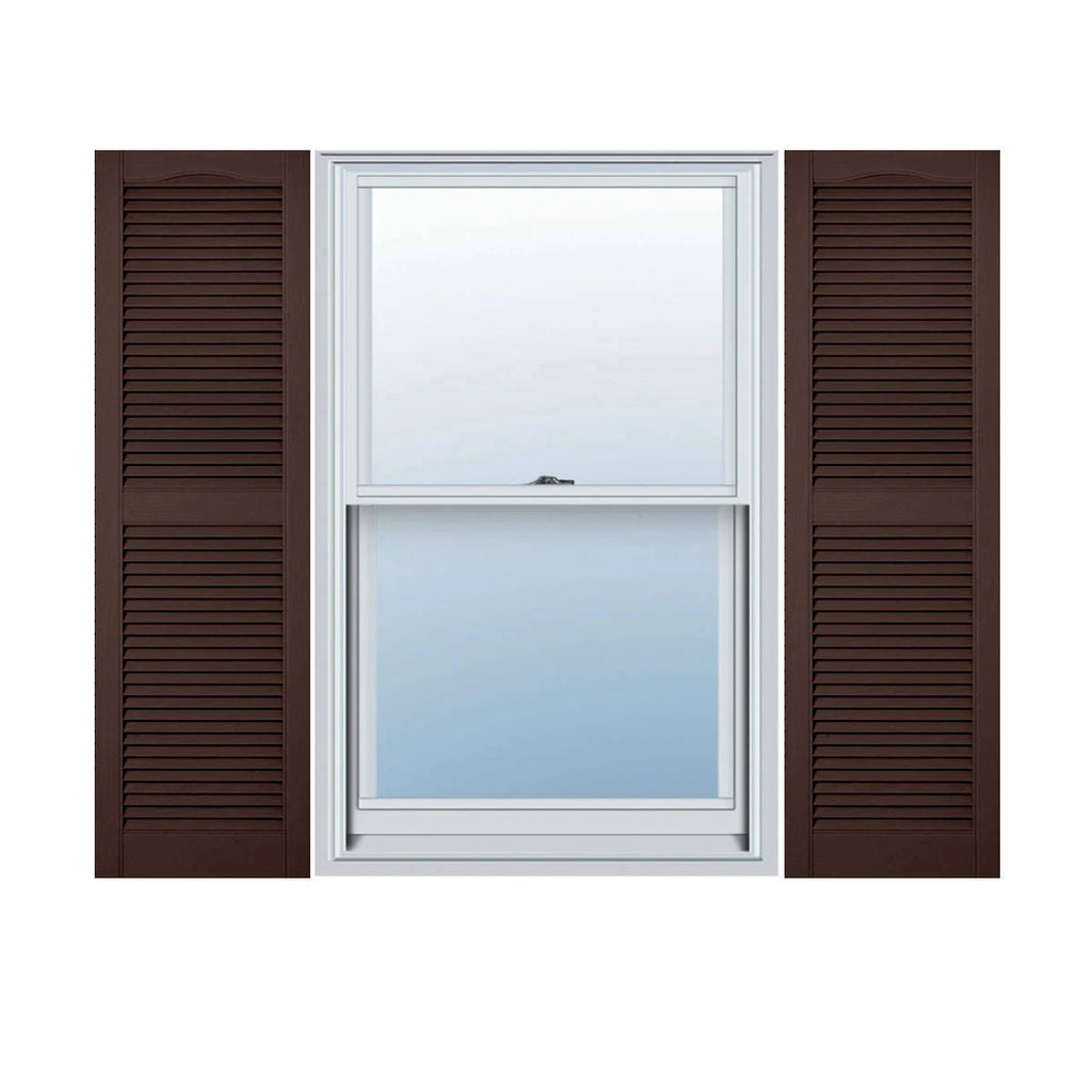 12 inch x 92 inch Vinyl Open Louver Shutters B3217