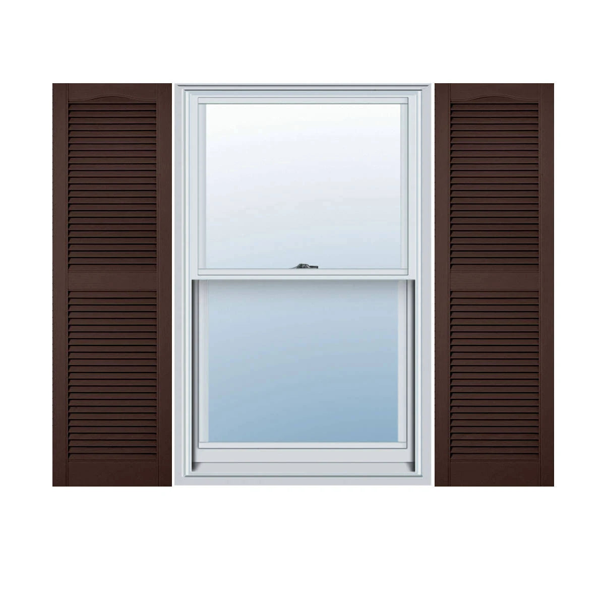 12 inch x 92 inch Vinyl Open Louver Shutters B3217