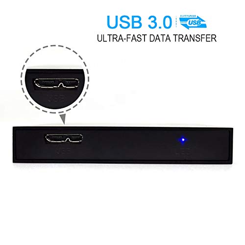 1TB Ultra Slim Portable External Hard Drive USB3.0 Silver T435415