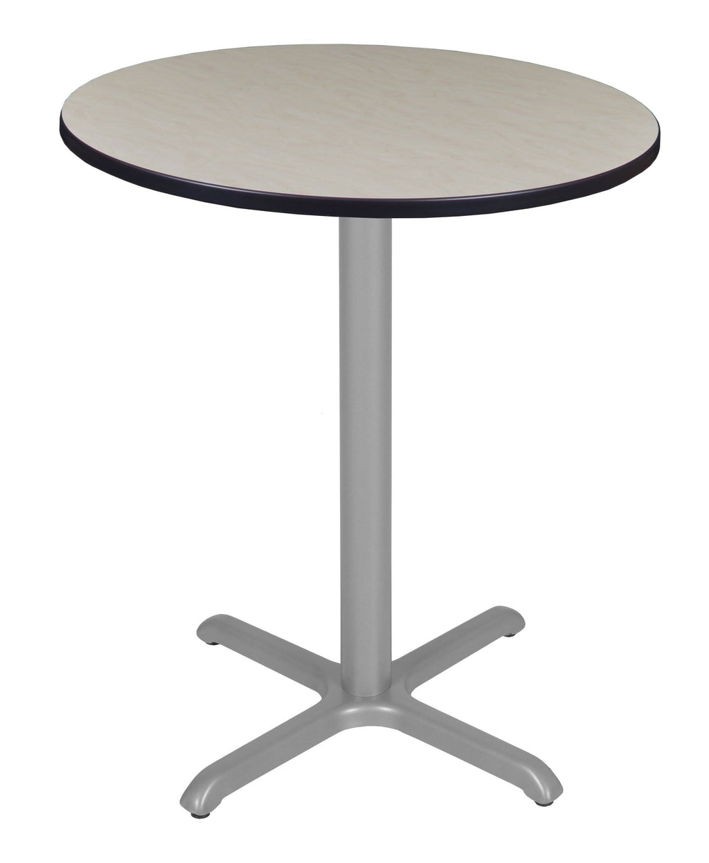36x22 Round X-Base Table Maple Grey W5401