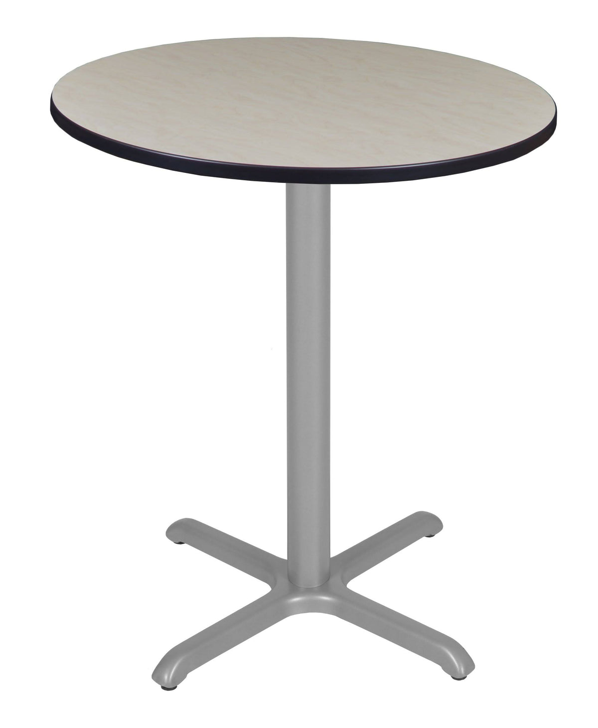 36x22 Round X-Base Table Maple Grey W5401