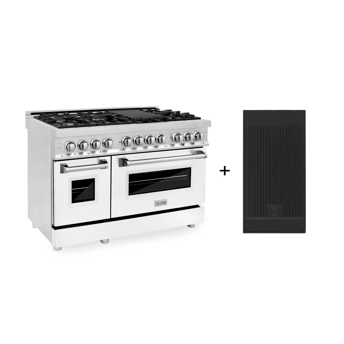 48 6.0 cu. ft. Gas Burner Electric Oven with Griddle Stainless Steel L249601