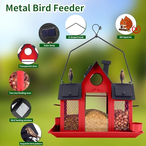Hanging Metal Squirrel Proof Bird Feeder Z1874
