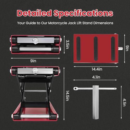 1100 Lbs Steel Motorcycle Scissor Jack Lift Q836