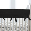 Solid Black Crib Rail Cover B808214
