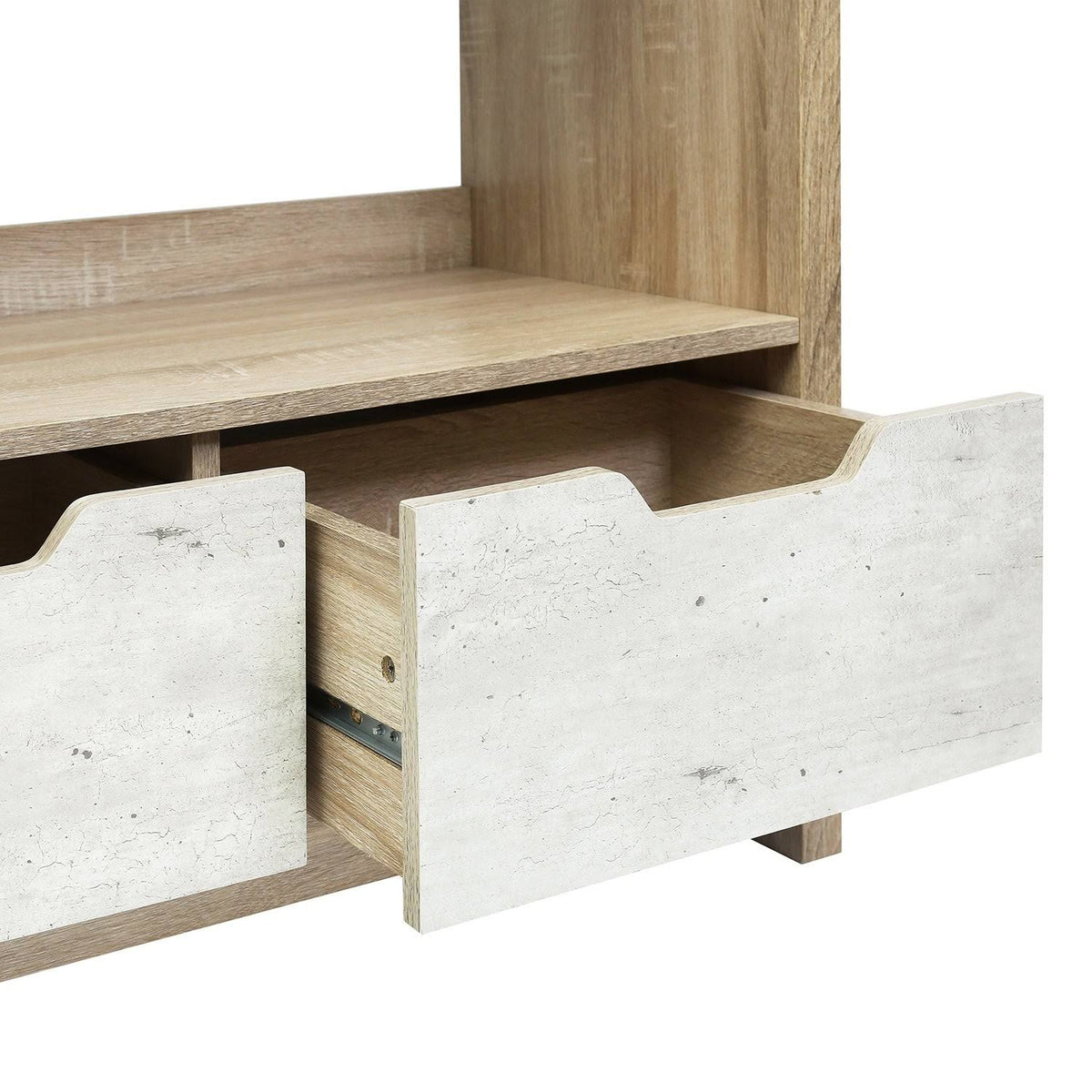 3-Shelf with Drawers MDF Bookcase Storage H918
