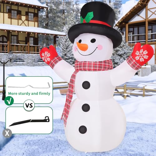 8 FT Inflatable Snowman with Built-in LEDs R6010