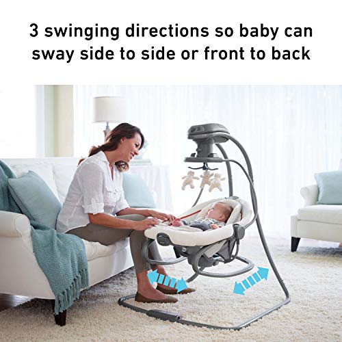 Removable Swing Seat Swing and Rocker with 6 Swinging Speeds E9985