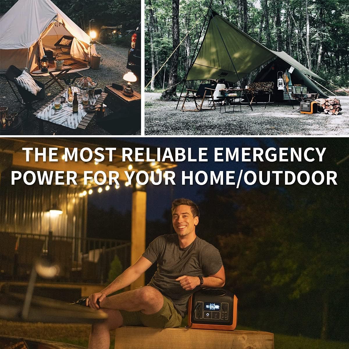 1200W Portable Power Station with 200W Solar Panel, 992Wh Battery, 3 AC Outlets L482713